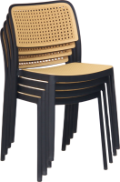 Stohovatelná židle Firt TYP 1 černá/béžová