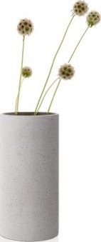Světle šedá váza COLUNA M, výška 24 cm