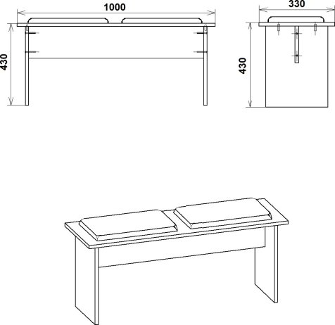 Taburet T-8 ABS buk, Boston gold