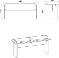 Taburet T-8 ABS buk, Vinyl bronz