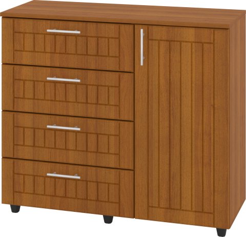 Komoda K-4+1 MDF Barva: bílá