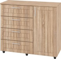 Komoda K-4+1 MDF Barva: bílá