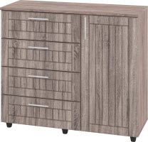 Komoda K-4+1 MDF Barva: bílá