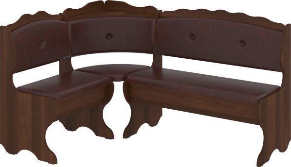 Rohová lavice CEZAR wenge, koženka - bordó