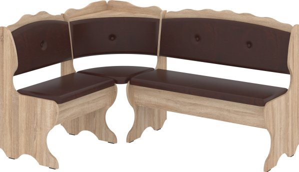 Rohová lavice CEZAR wenge, koženka - bordó