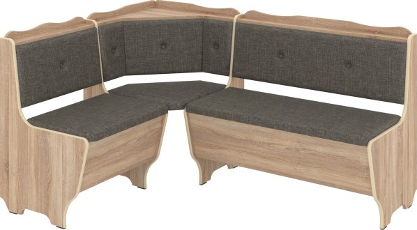 Rohová lavice FARAON wenge, tkanina - savannah hnědá