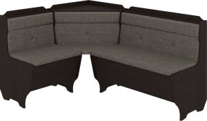 Rohová lavice KARDINAL wenge, tkanina - savannah hnědá