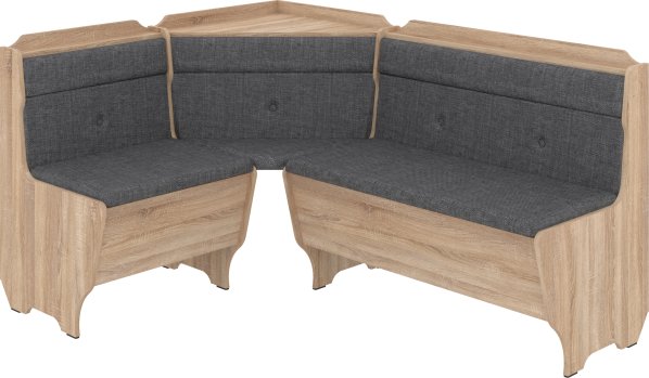 Rohová lavice KARDINAL wenge, tkanina - savannah hnědá