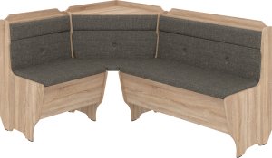 Rohová lavice KARDINAL wenge, tkanina - savannah hnědá