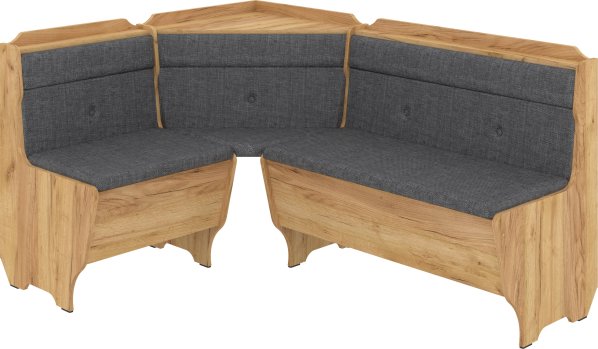 Rohová lavice KARDINAL wenge, tkanina - savannah hnědá