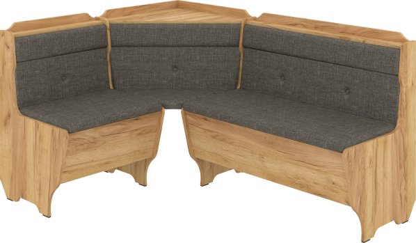 Rohová lavice KARDINAL wenge, tkanina - savannah hnědá