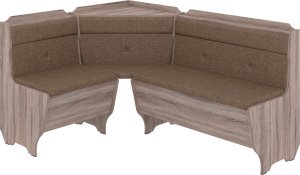 Rohová lavice KARDINAL wenge, tkanina - savannah hnědá