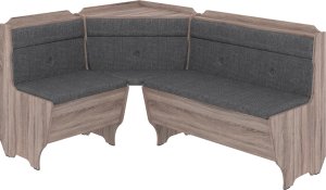 Rohová lavice KARDINAL wenge, tkanina - savannah hnědá