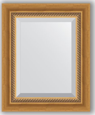 Zrcadlo - patinované zlato s krouceným detailem